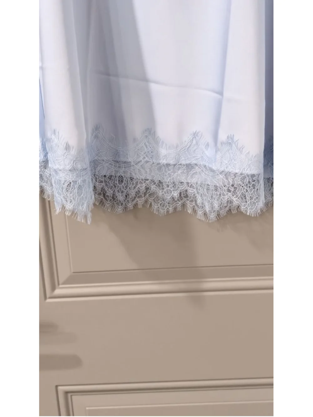Women's Joie Light Blue Lace Trim Midi Skirt M - Picture 2 of 7